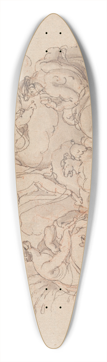 Edward Francis Burney - Erato and Pan 39.3 inch art pintail longboard deck