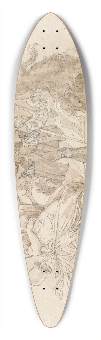 Edward Francis Burney - Theatrical Scene 39.3 inch art pintail longboard deck