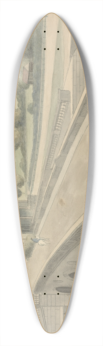 Edward Francis Burney - The Bridge 39.3 inch art pintail longboard deck