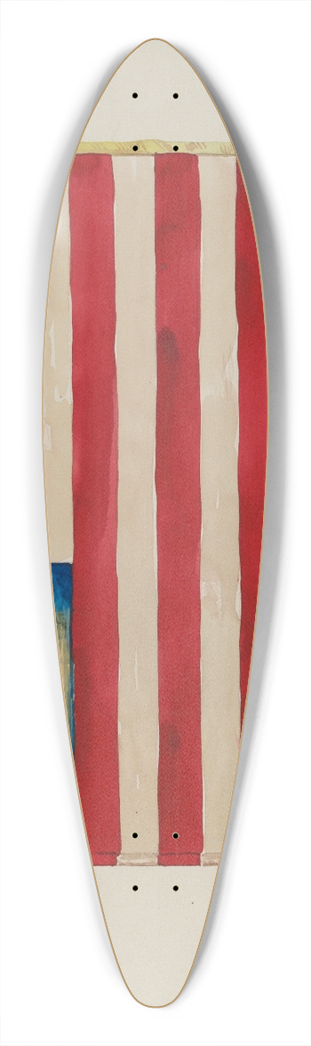 Edward Grant - Flag  Mexican War 39.3 inch art pintail longboard deck