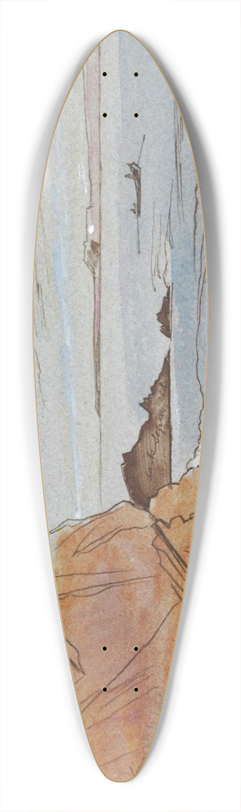 Edward Lear - Cannes 39.3 inch art pintail longboard deck