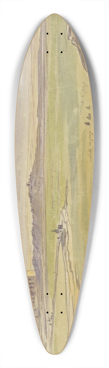 Edward Lear - Dendera, Egypt 39.3 inch art pintail longboard deck