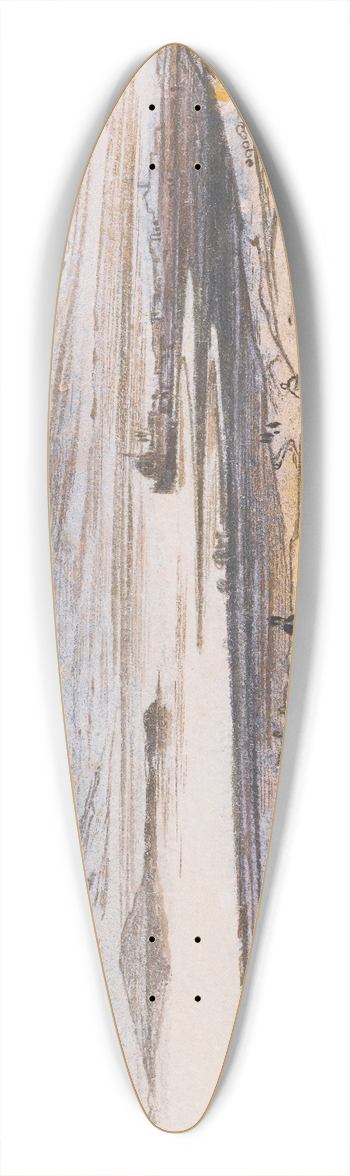 Edward Lear - Ioannina (Jannena), Greece 39.3 inch art pintail longboard deck