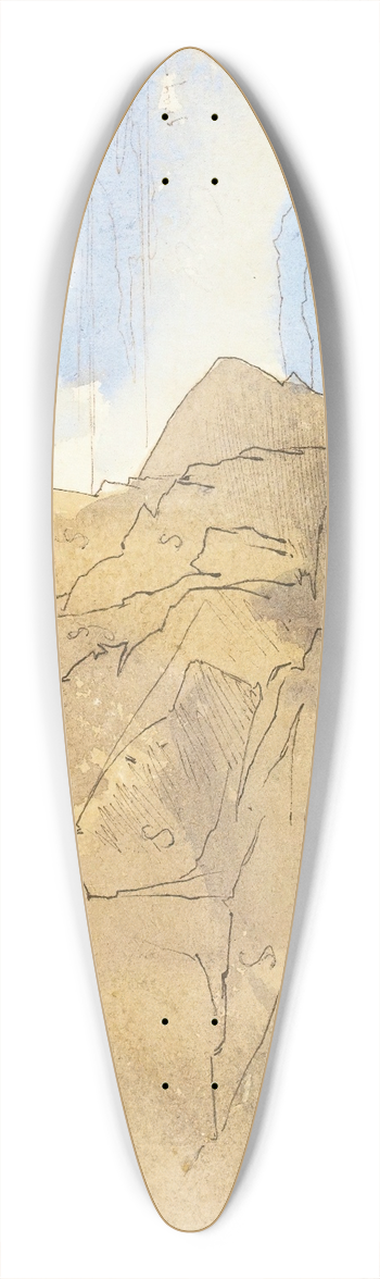 Edward Lear - Junction Of Wadis, Eygpt 39.3 inch art pintail longboard deck