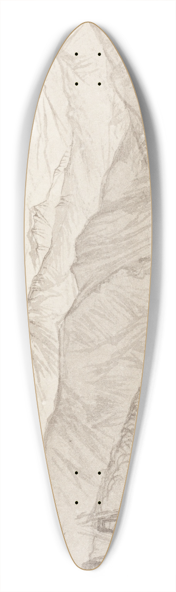 Edward Lear - Mount Kinchinjunga (All Things Fair) 39.3 inch art pintail longboard deck