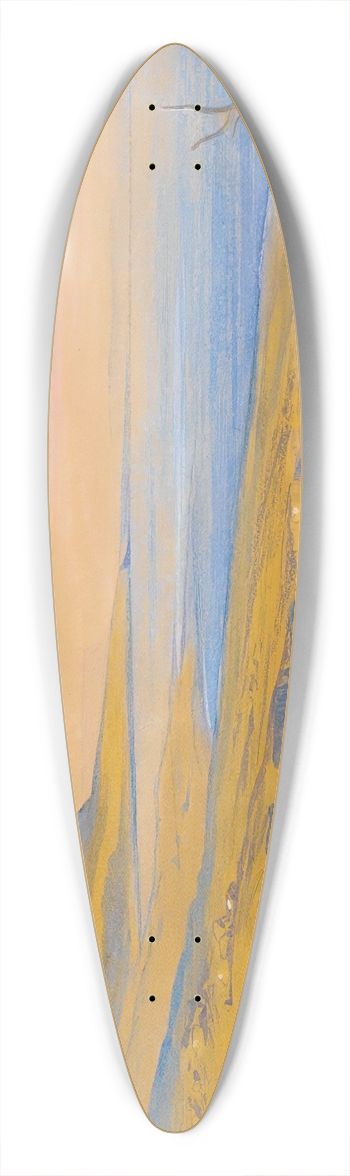Edward Lear - The Dead Sea, Jordan 39.3 inch art pintail longboard deck