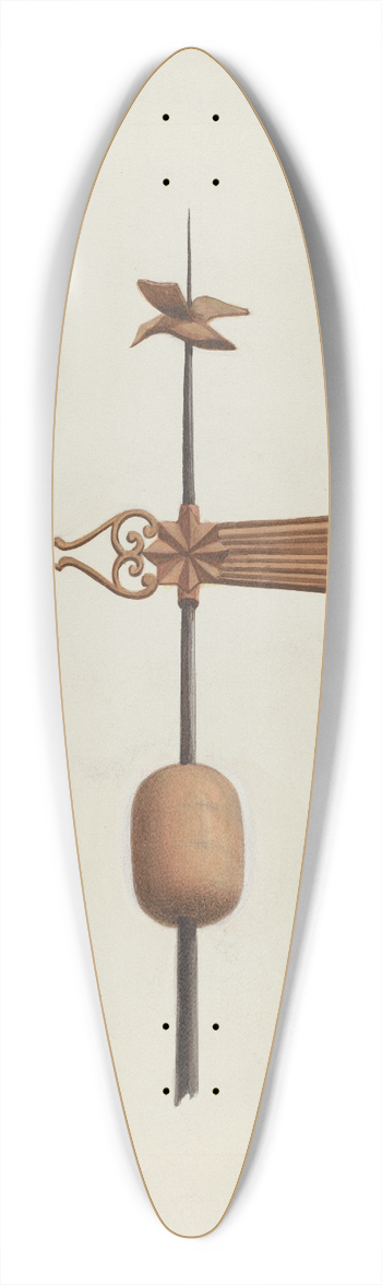 Edward L. Loper - Weather Vane 39.3 inch art pintail longboard deck