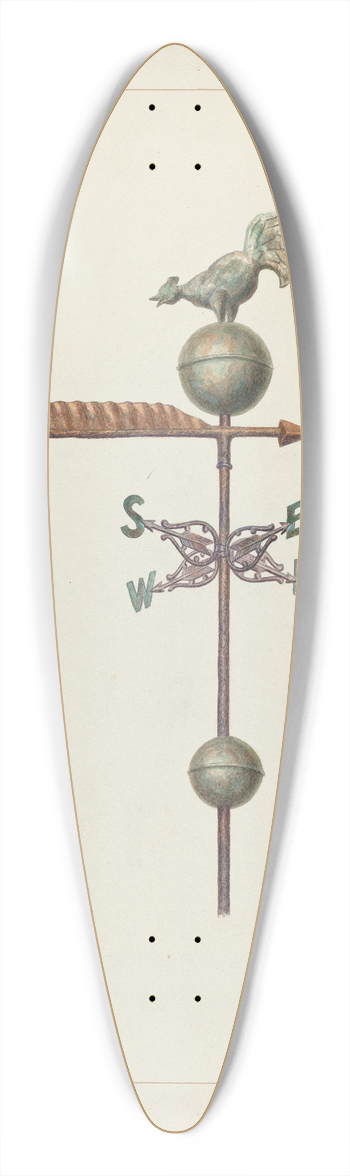Edward L. Loper - Weather Vane 39.3 inch art pintail longboard deck