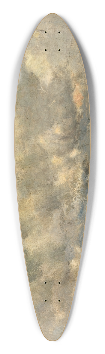 Edward Mitchell Bannister - Untitled (landscape, cloudy sky) 39.3 inch art pintail longboard deck
