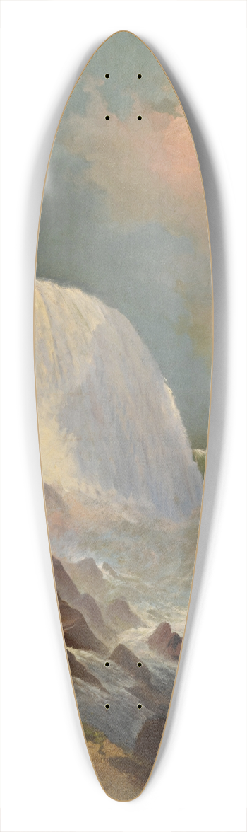 Edward Moran - Niagara Falls 39.3 inch art pintail longboard deck