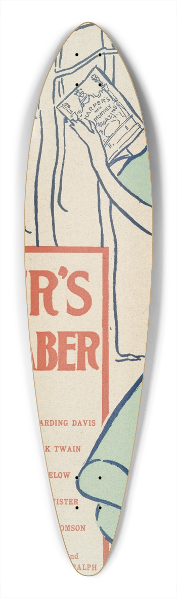 Edward Penfield - Harpers September 39.3 inch art pintail longboard deck