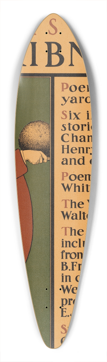 Edward Penfield - The Christmas scribners 39.3 inch art pintail longboard deck