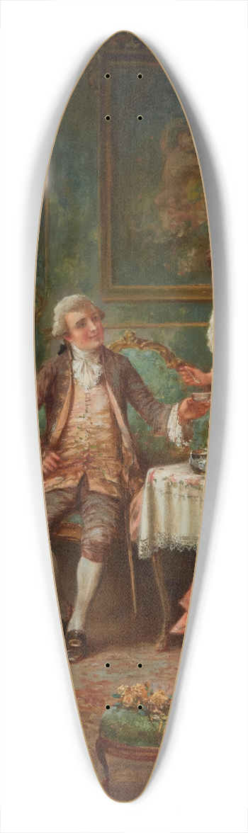 Edward Percy Moran - Tea Time 39.3 inch art pintail longboard deck