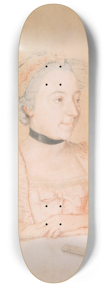 Jean-Etienne Liotard - Portrait of Maria Josepha, Furstin von Clary und Aldringen 8.25 inch art skate deck