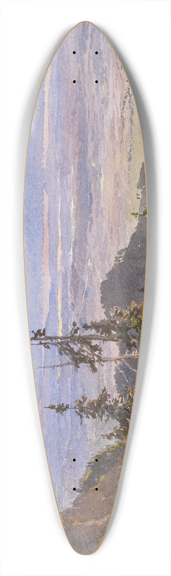 Edward Theodore Compton - An der Benediktenwand (Blick auf Schlehdorf und den Kochelsee) 39.3 inch art pintail longboard deck