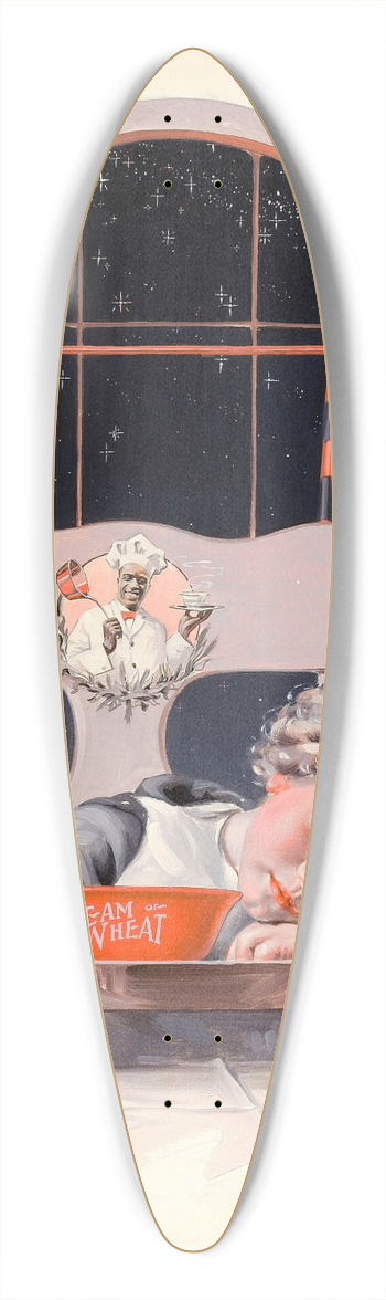Edward Vincent Brewer - Peace and Plenty 39.3 inch art pintail longboard deck