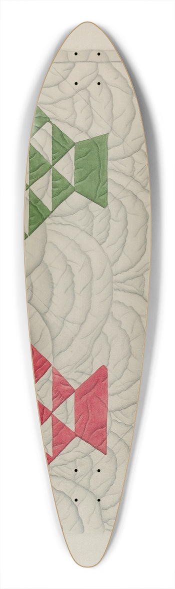 Edward White - Quilt  Basket Design 39.3 inch art pintail longboard deck
