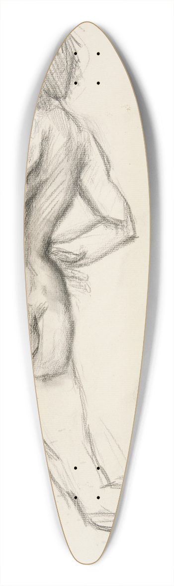 Edwin Austin Abbey - Figure study for The Hours 39.3 inch art pintail longboard deck