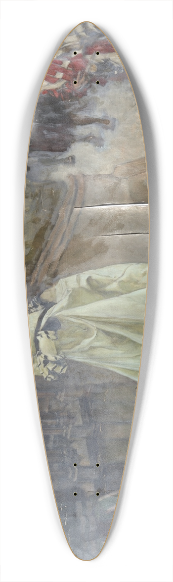 Edwin Austin Abbey - Figure Study, possibly for Margaret andFaust 39.3 inch art pintail longboard deck