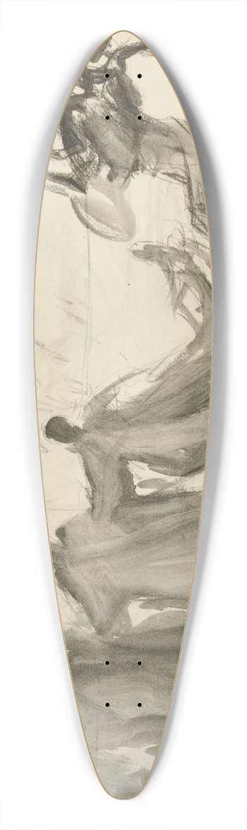 Edwin Austin Abbey - Rough sketch for theDance 39.3 inch art pintail longboard deck