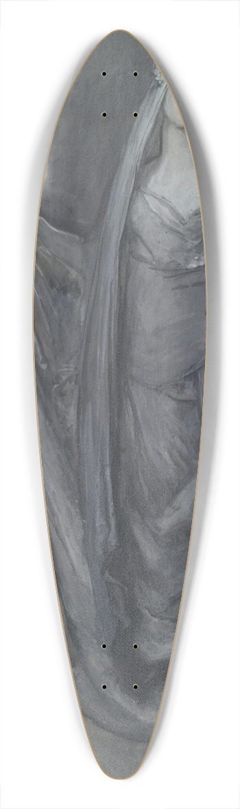 Edwin Austin Abbey - Study for Blanchefleur 39.3 inch art pintail longboard deck