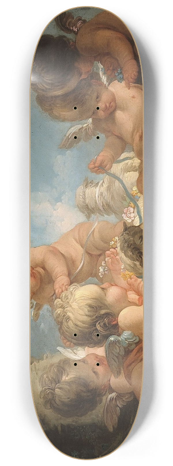 Jean-Franois Clermont - Groupe de cinq Amours jouant avec deux moutons 8.25 inch art skate deck