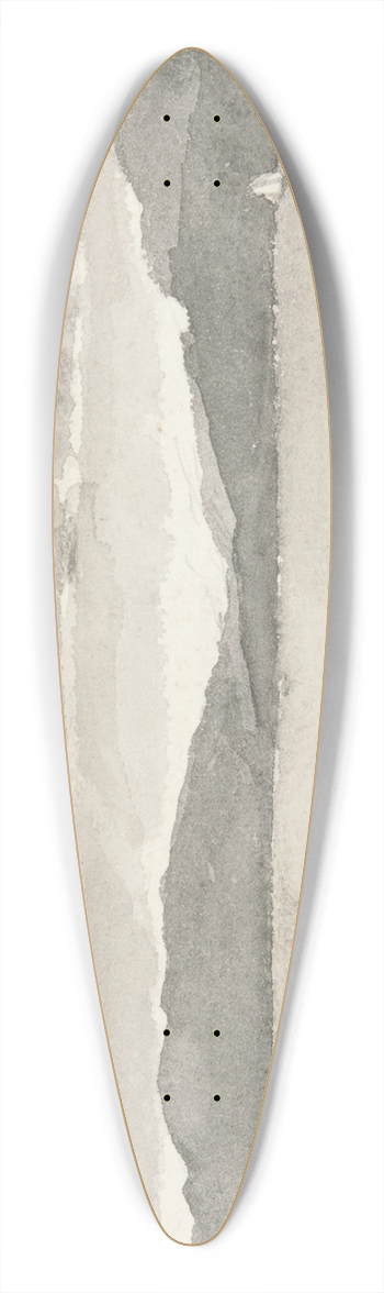 Edwin Austin Abbey - Water scene withlandscape 39.3 inch art pintail longboard deck