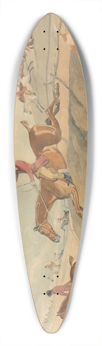 Edwin Cooper - Foxhunting: Full Cry 39.3 inch art pintail longboard deck