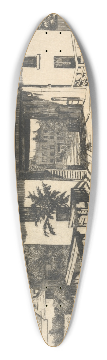 Edwin Edwards - Fulham Bridge Tavern 39.3 inch art pintail longboard deck