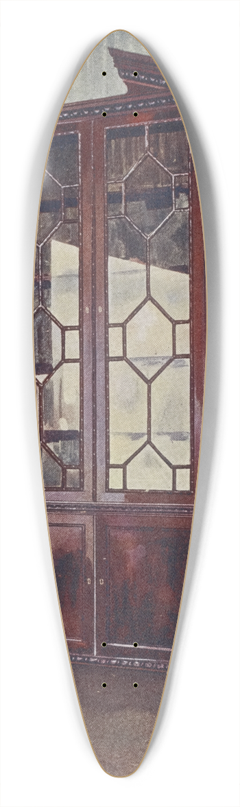 Edwin Foley - Carved Chippendale library bookcase 39.3 inch art pintail longboard deck