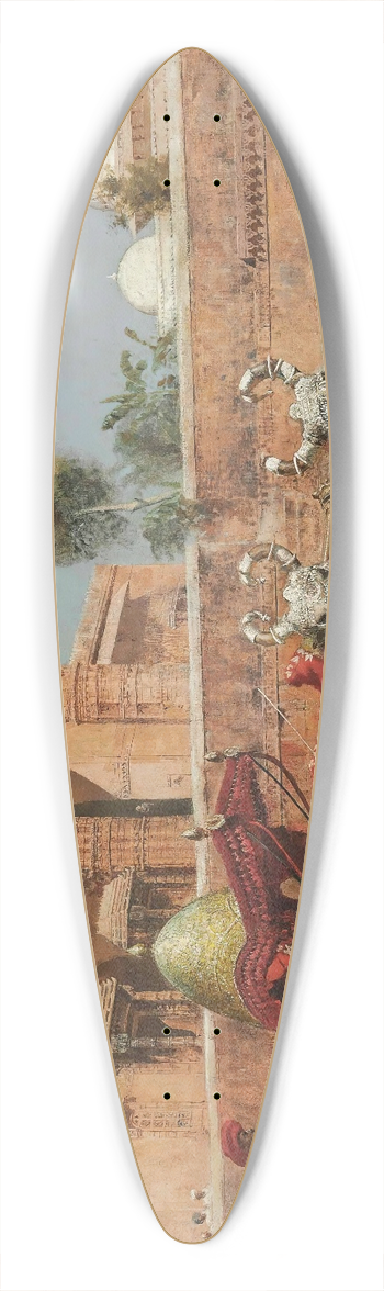 Edwin Lord Weeks - A Wedding Procession before a Palace in Rajasthan 39.3 inch art pintail longboard deck