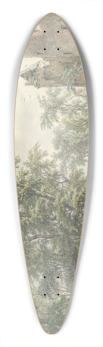 Egbert van Drielst - Rune van het Huis De Haer 39.3 inch art pintail longboard deck