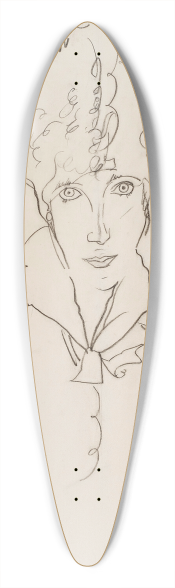 Egon Schiele - Bildnis Edith Schiele 39.3 inch art pintail longboard deck