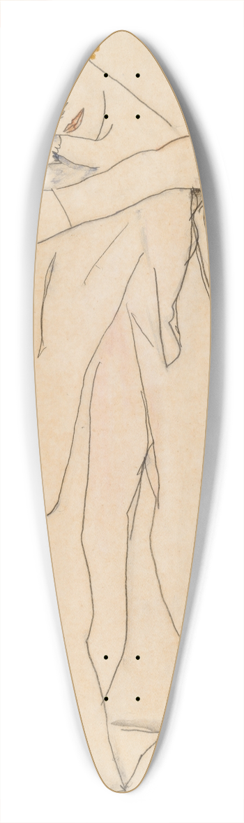 Egon Schiele - Dancer (Die Tnzerin) 39.3 inch art pintail longboard deck