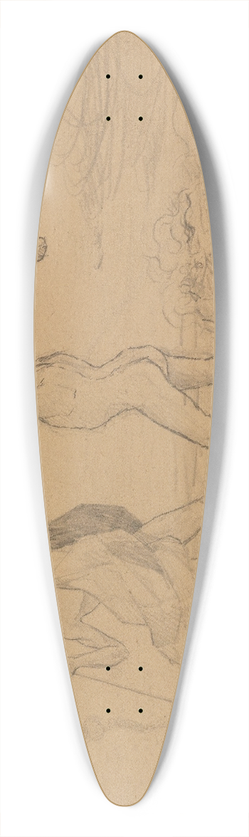Egon Schiele - Kain erschlgt Abel 39.3 inch art pintail longboard deck