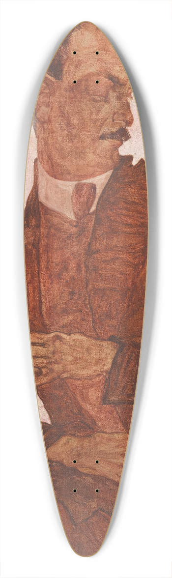 Egon Schiele - Portrt Arthur Roessler 39.3 inch art pintail longboard deck