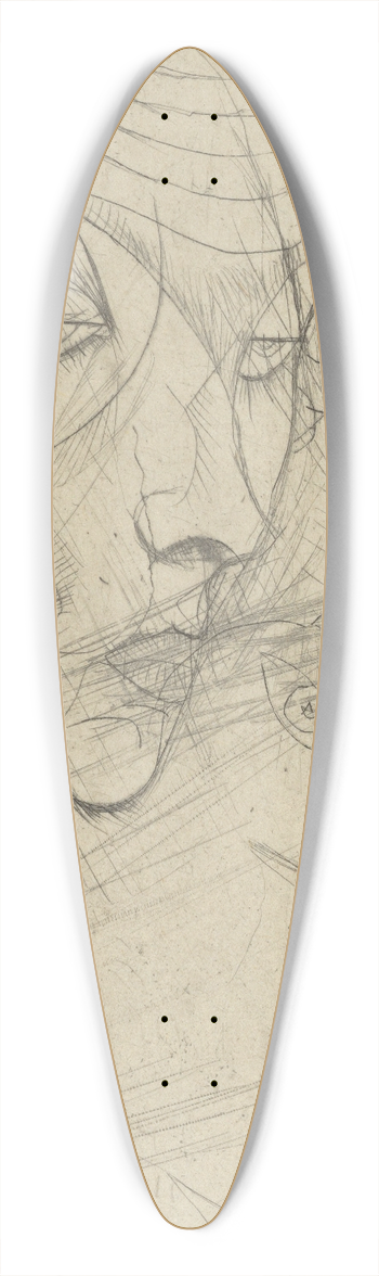 Egon Schiele - Self-portrait 39.3 inch art pintail longboard deck