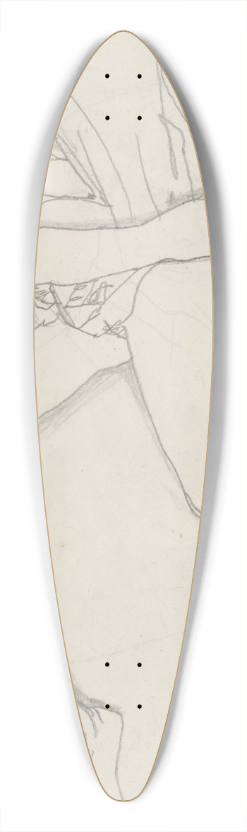 Egon Schiele - Weiblicher Akt 39.3 inch art pintail longboard deck
