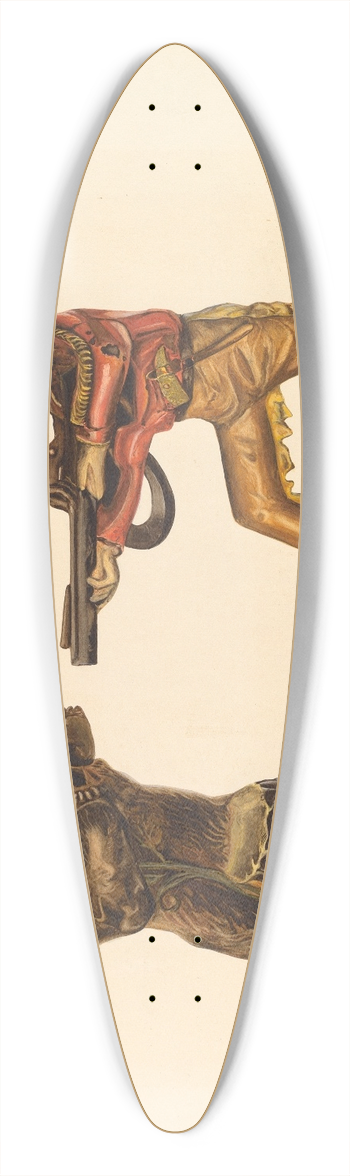 Einar Heiberg - Toy Bank  Hunter Shooting Bear 39.3 inch art pintail longboard deck