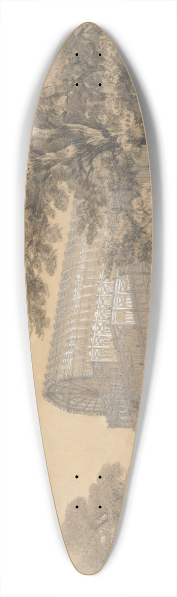 E. J. Stanley - The Crystal Palace in Hyde Park 39.3 inch art pintail longboard deck