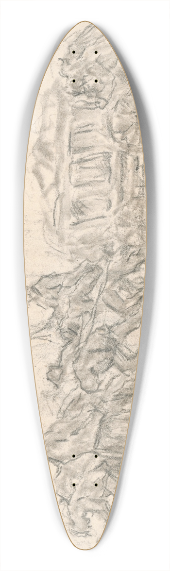 Elemr Halsz-Hradil - Harnessed 39.3 inch art pintail longboard deck