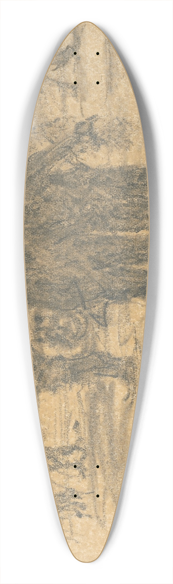 Elemr Halsz-Hradil - Return of the Pilot 39.3 inch art pintail longboard deck