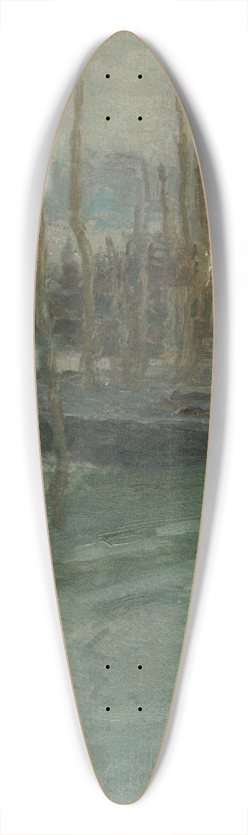 Elemr Halsz-Hradil - Venice-gondolas 39.3 inch art pintail longboard deck