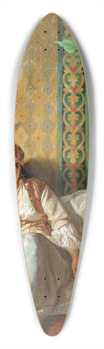 Eleuterio Pagliano - A harem beauty 39.3 inch art pintail longboard deck