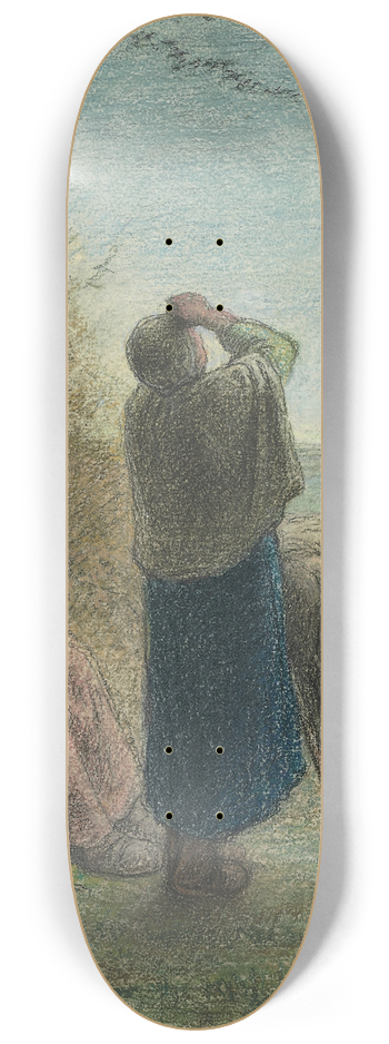 Jean-Franois Millet - Le Passage des oies sauvages 8.25 inch art skate deck