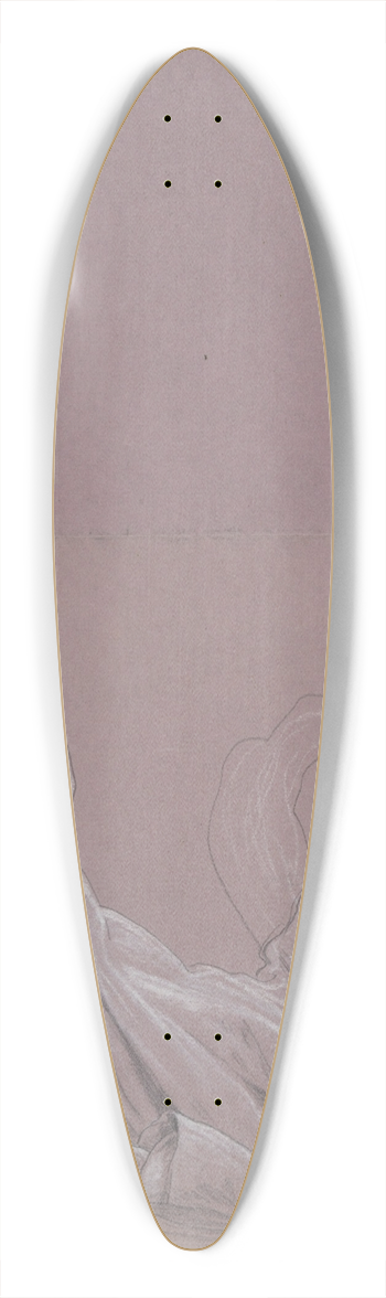 Elihu Vedder - Drapery Study 39.3 inch art pintail longboard deck