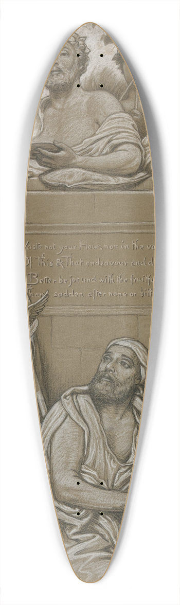 Elihu Vedder - Frontispiece 39.3 inch art pintail longboard deck
