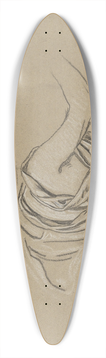 Elihu Vedder - Study for Figure ofAutumn 39.3 inch art pintail longboard deck