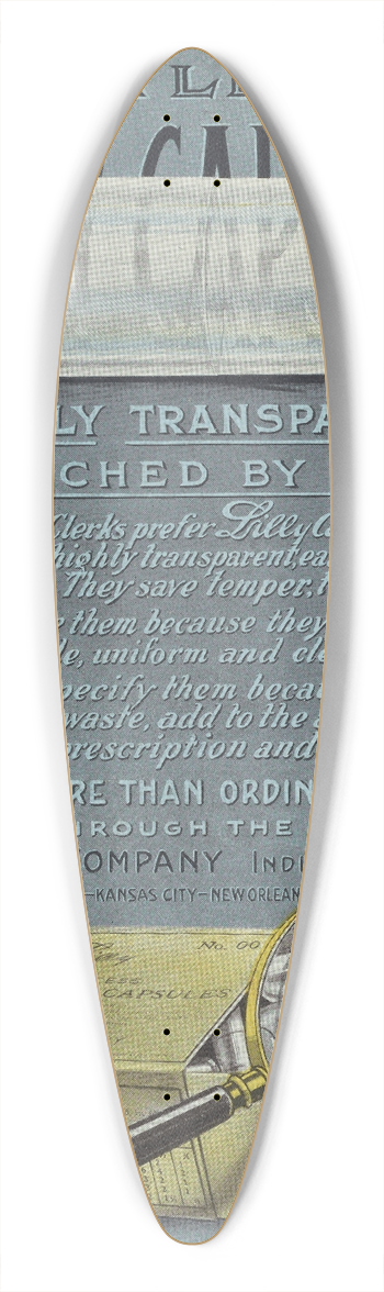 Eli Lilly & Company - Lilly Empty Capsules 39.3 inch art pintail longboard deck