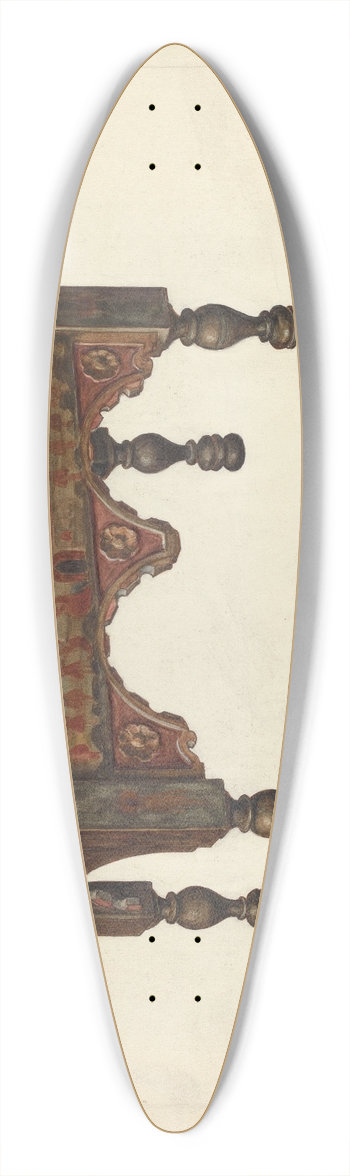 Elizabeth Curtis - Bench 39.3 inch art pintail longboard deck